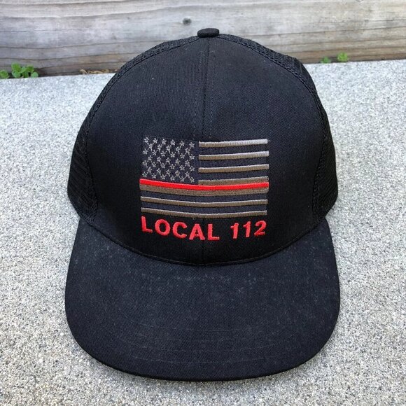 The Calvert Company Other - THE CALVERT COMPANY Local 112 Snapback Hat Trucker Cap Black USA Flag One Size